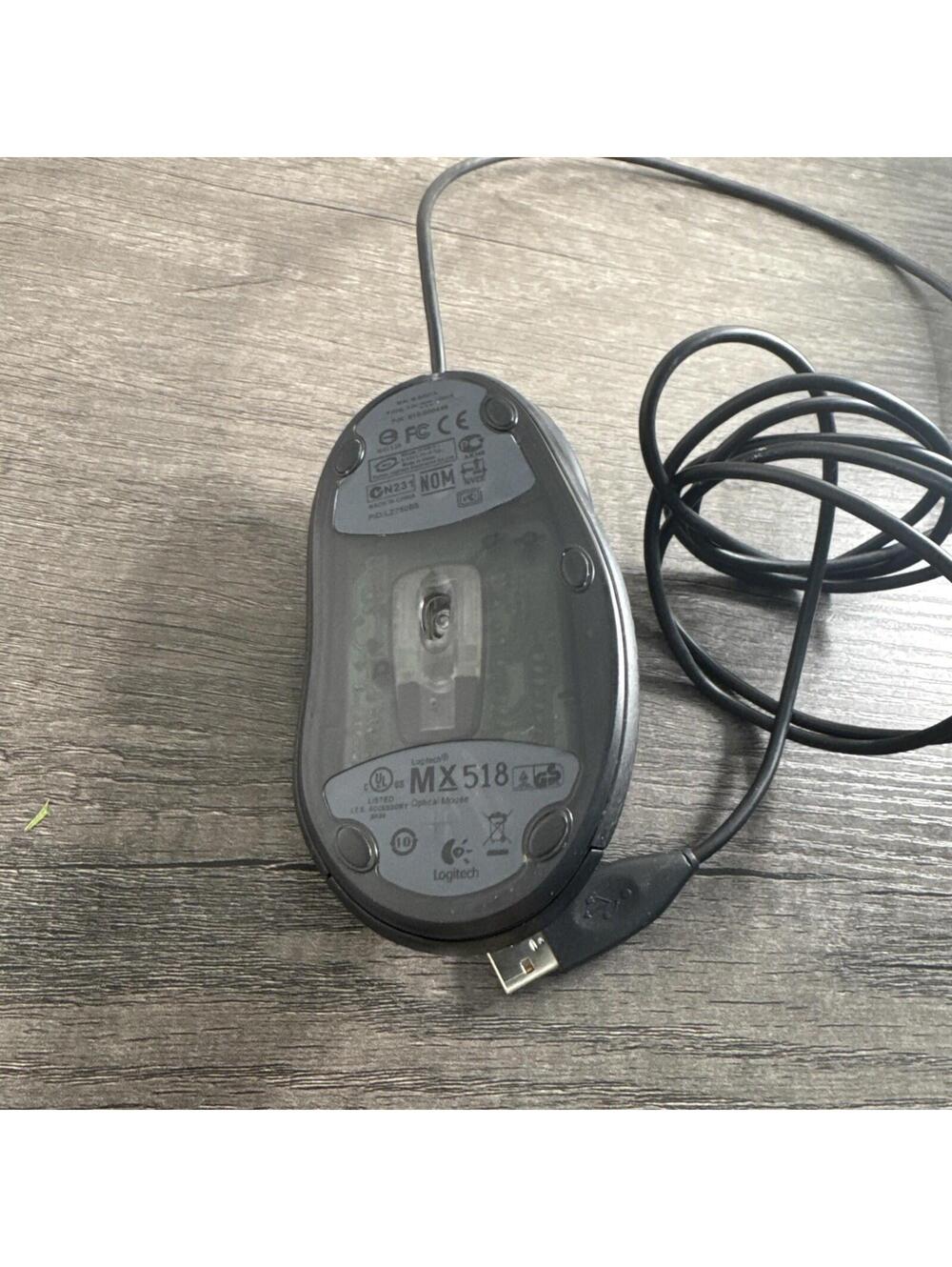Logitech MX518 Wired Optical Gaming Mouse M/N M-BS81A P/N - Picture 4 of 5